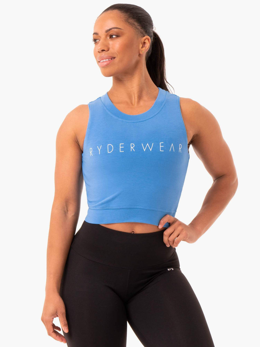 Motion Crop Top - Blue Clothing Ryderwear 