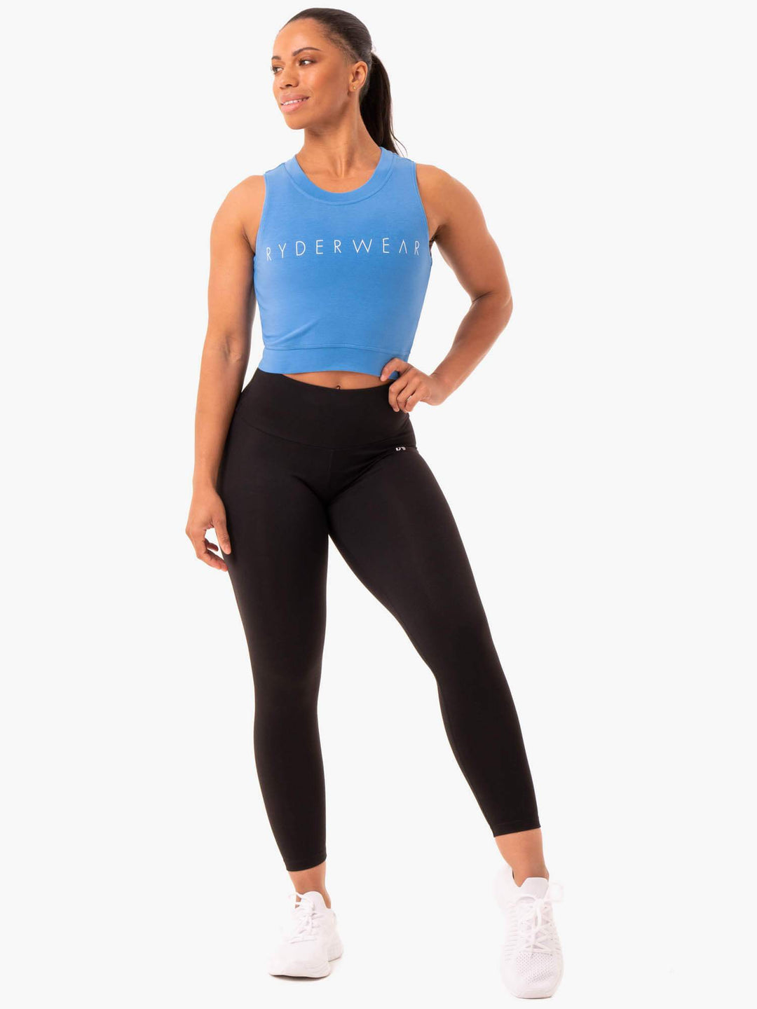 Motion Crop Top - Blue Clothing Ryderwear 