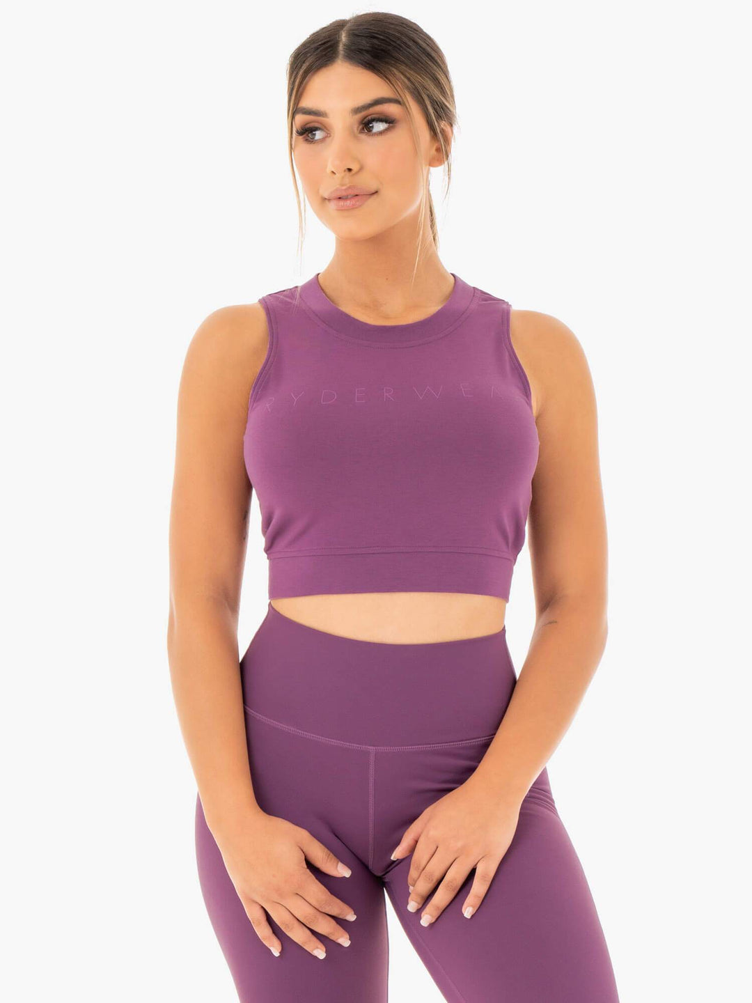 Motion Crop Top - Purple Clothing Ryderwear 