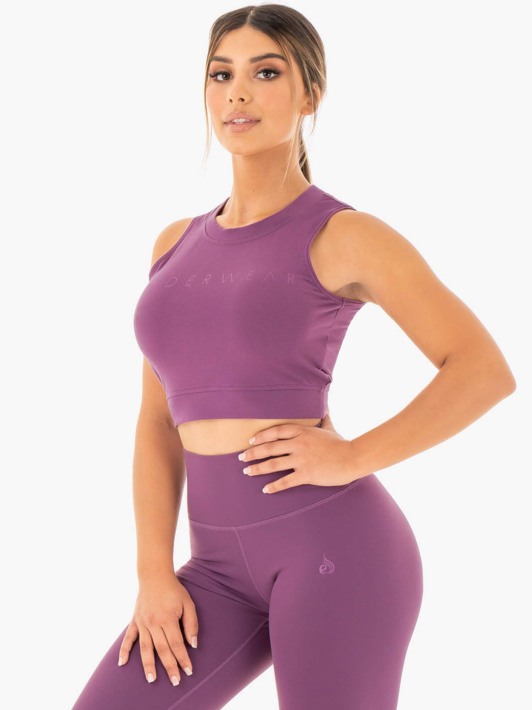 Motion Crop Top - Purple Clothing Ryderwear 