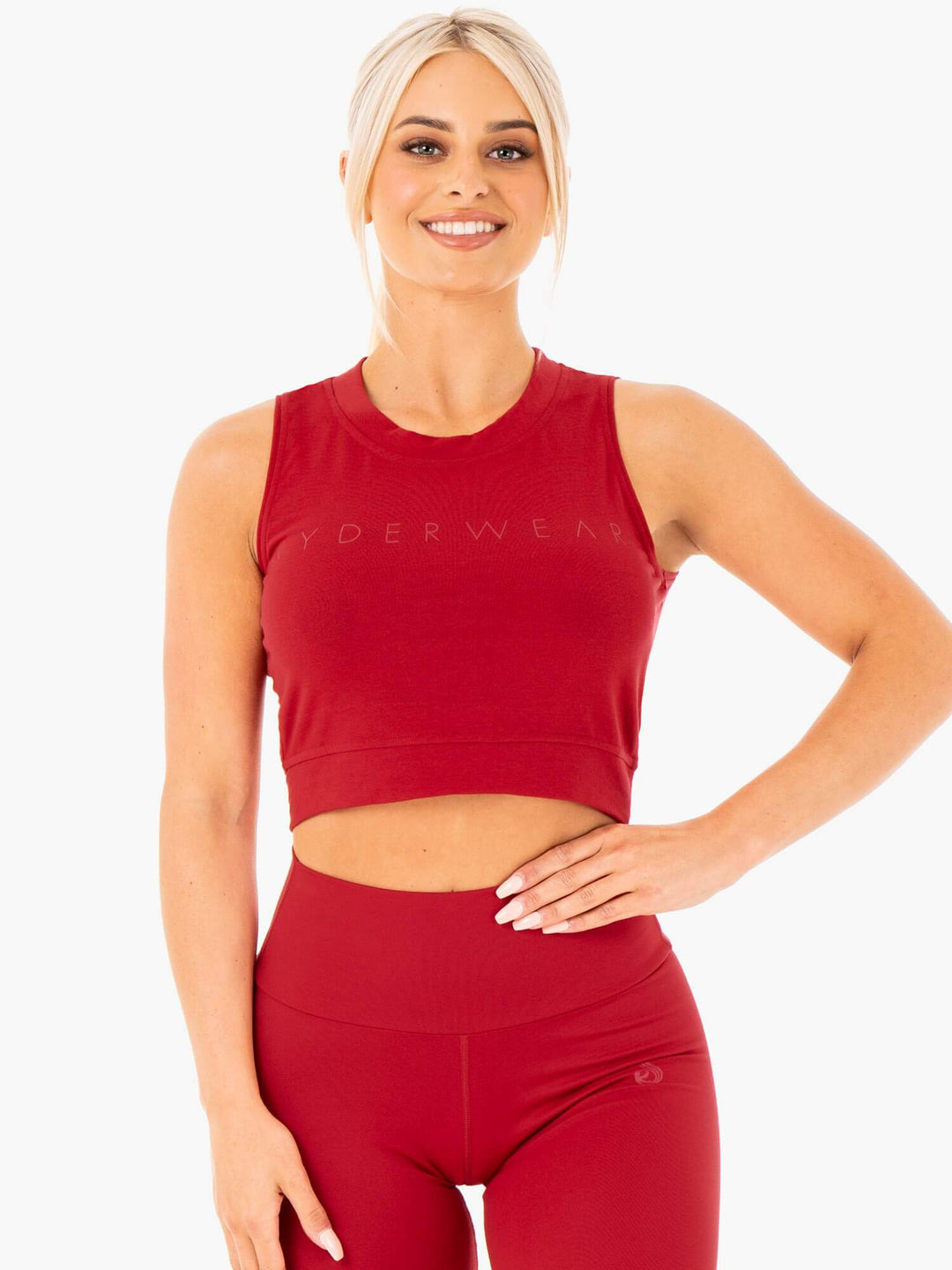 Motion Crop Top - Red Clothing Ryderwear 