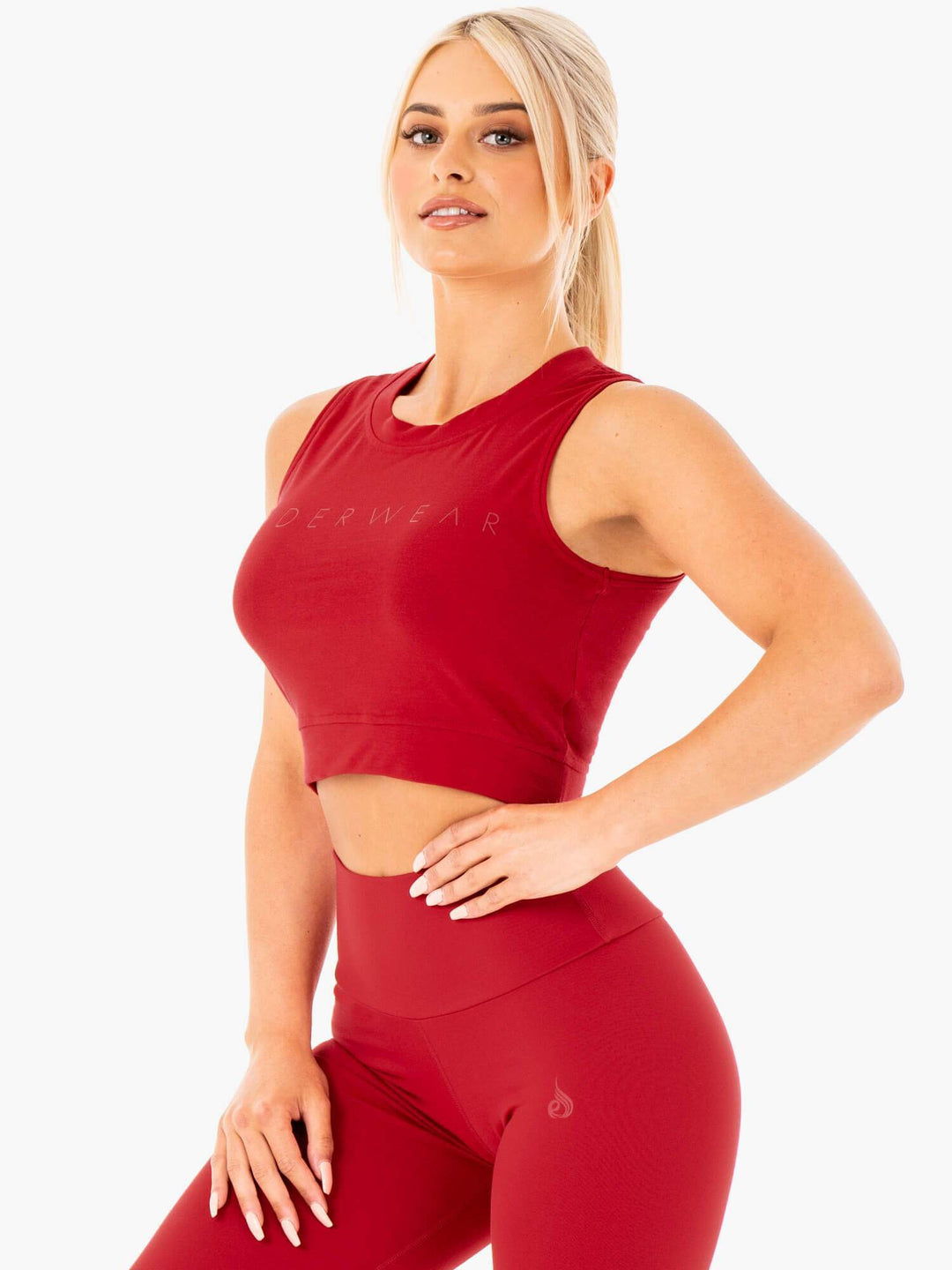 Motion Crop Top - Red Clothing Ryderwear 