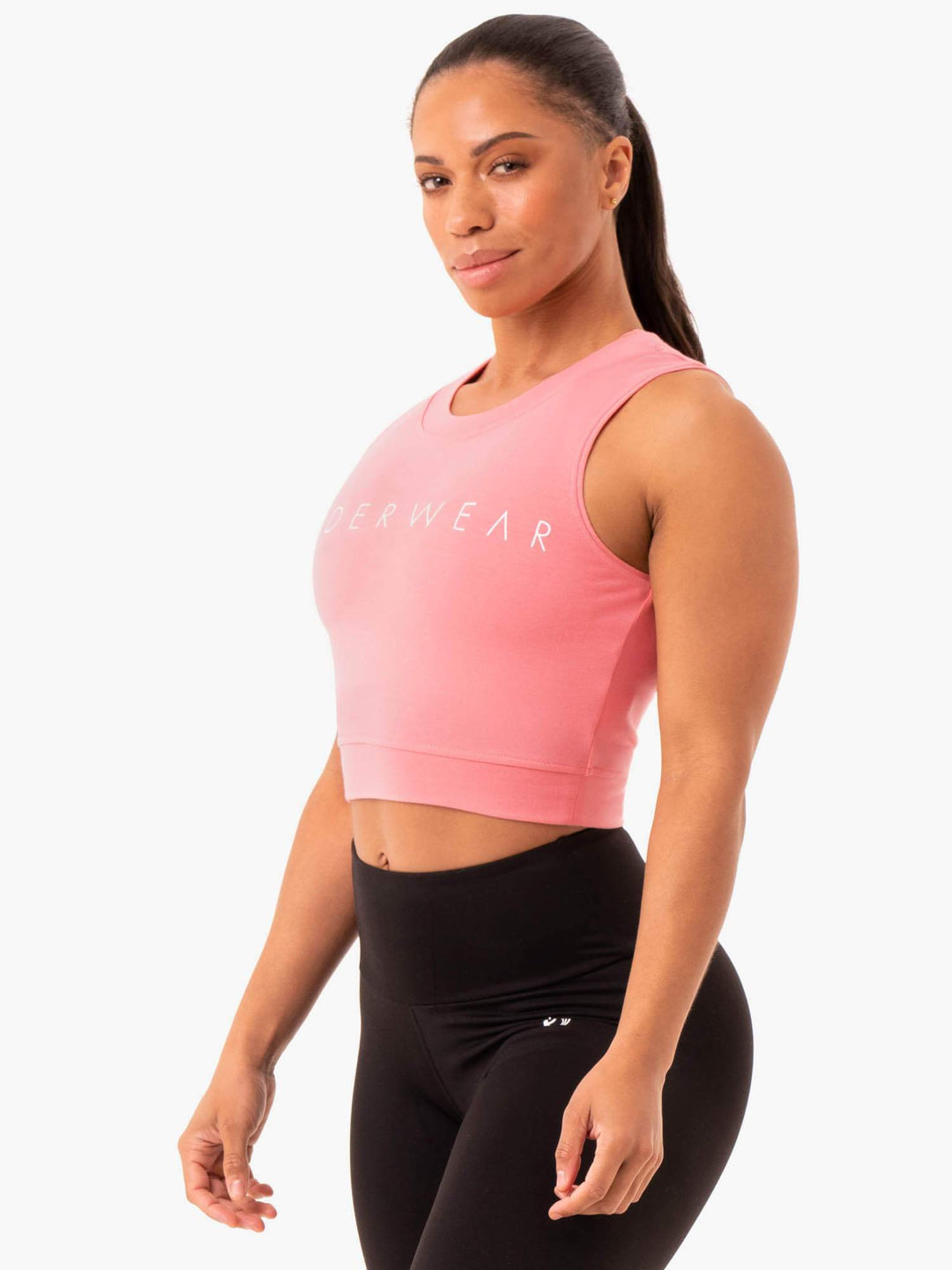 Motion Crop Top - Rose Pink Clothing Ryderwear 