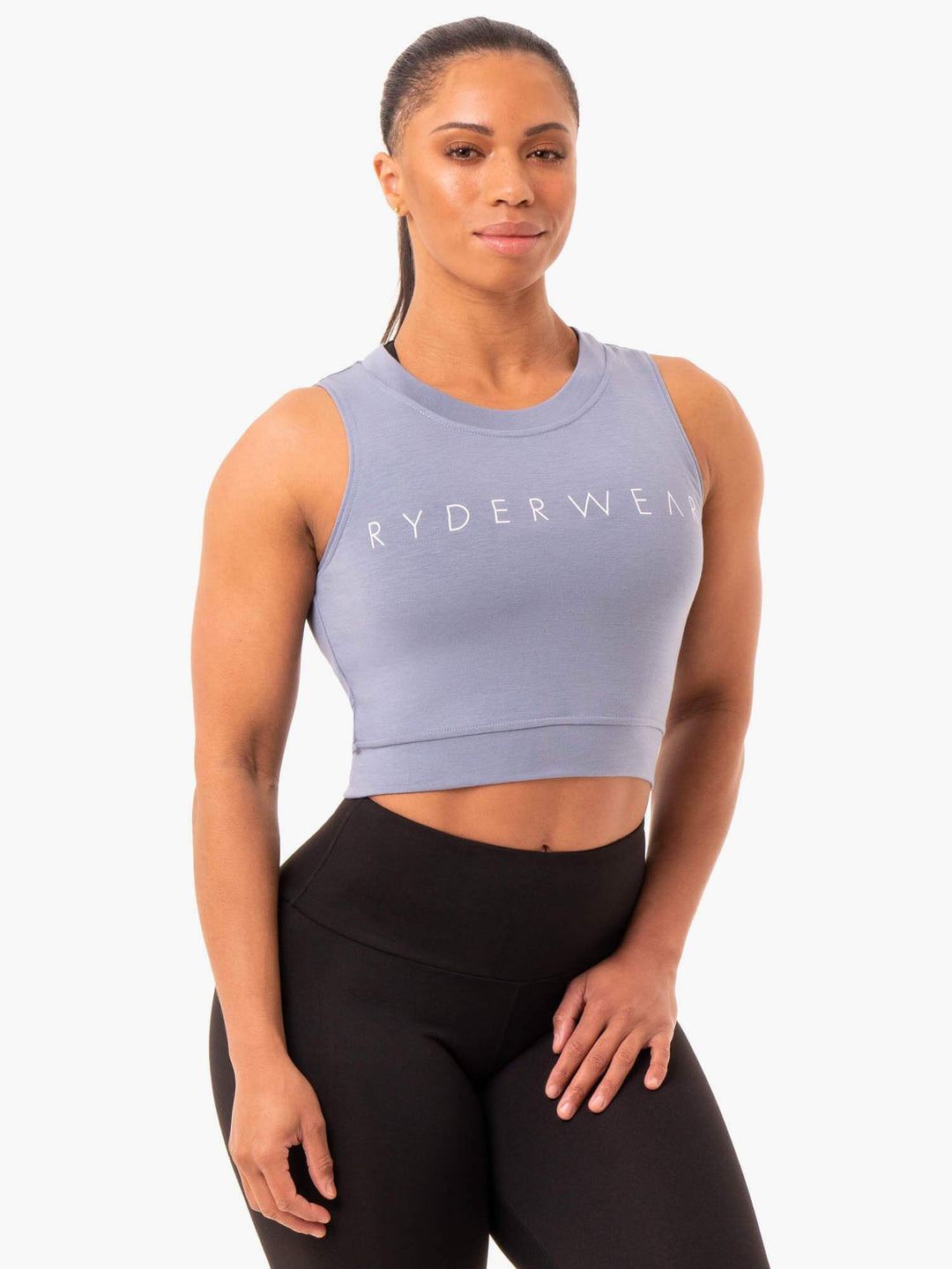 Motion Crop Top - Steel Grey Clothing Ryderwear 