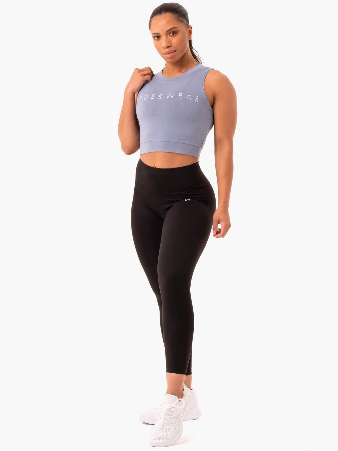 Motion Crop Top - Steel Grey Clothing Ryderwear 