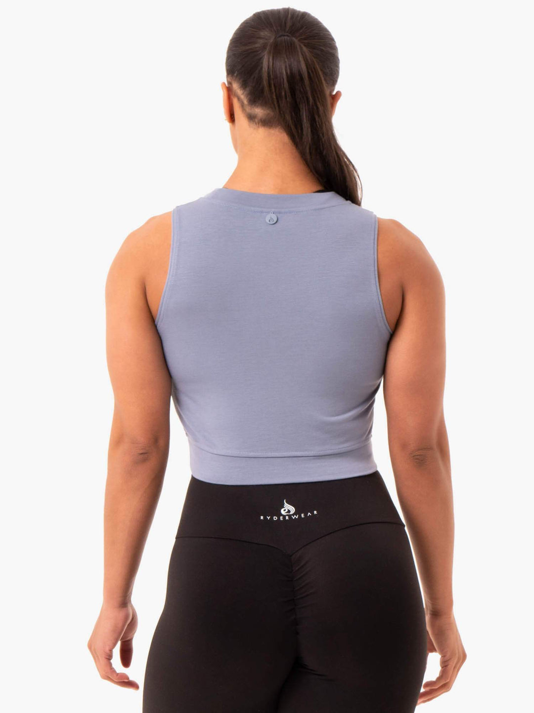 Motion Crop Top - Steel Grey Clothing Ryderwear 