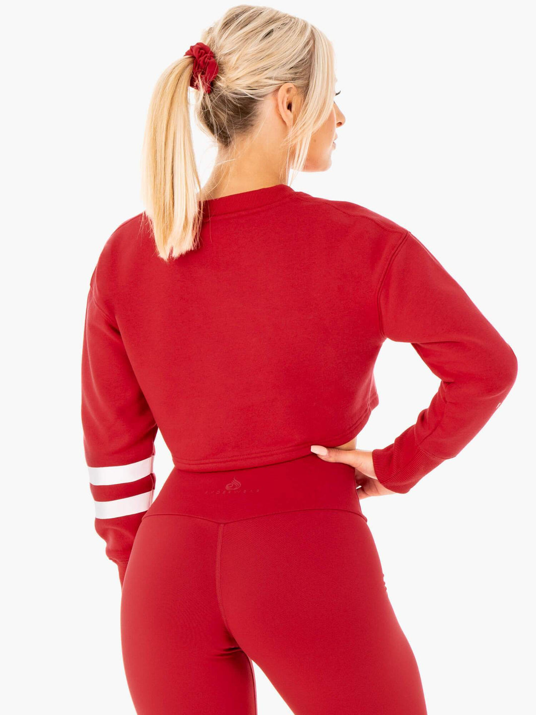 Motion Cropped Sweater - Red Clothing Ryderwear 