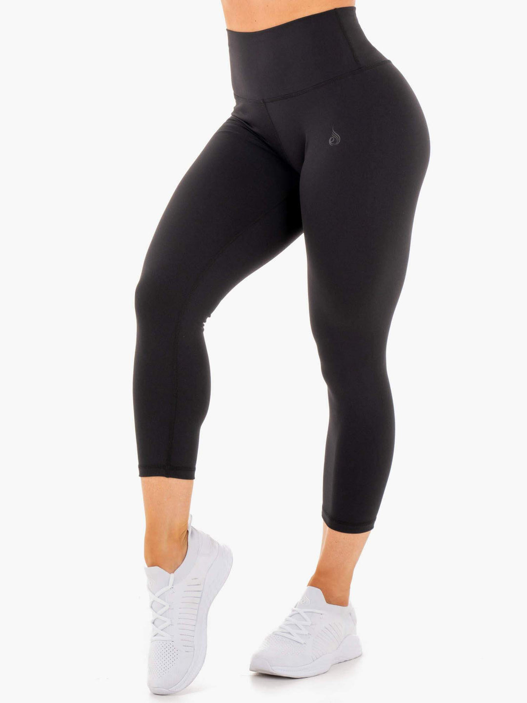 Motion High Waisted 7/8 Leggings - Black Clothing Ryderwear 