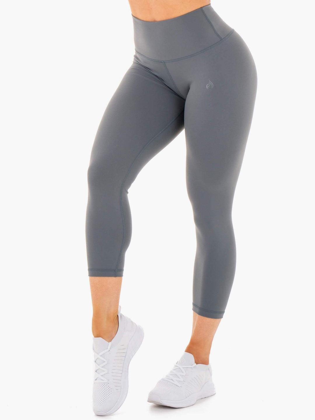 Motion High Waisted 7/8 Leggings - Charcoal Clothing Ryderwear 