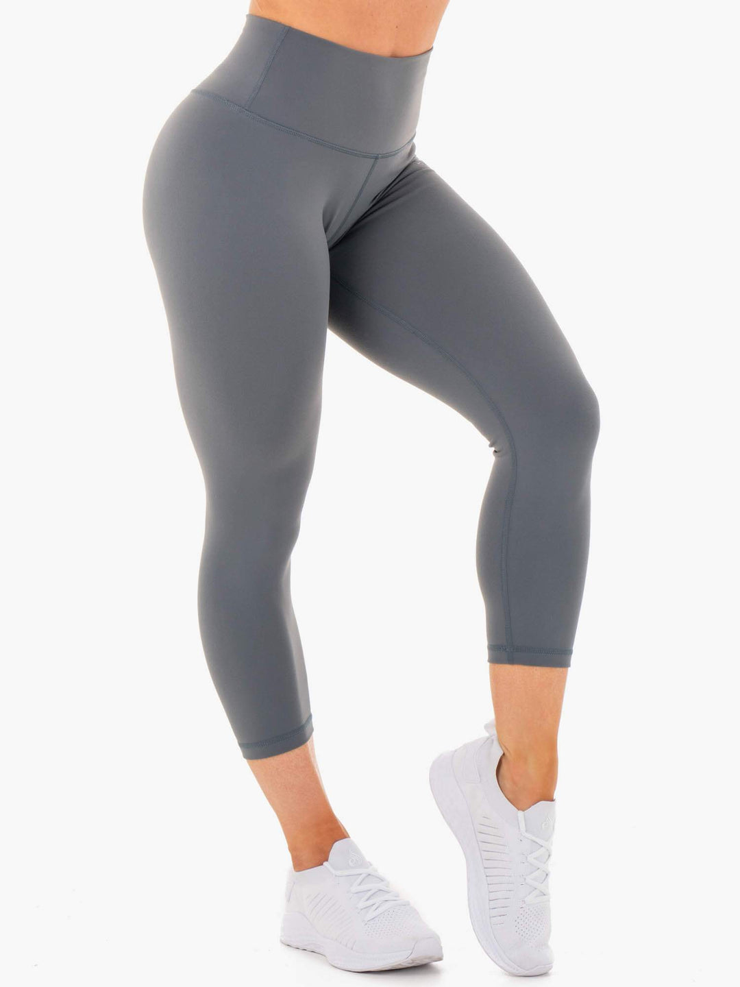 Motion High Waisted 7/8 Leggings - Charcoal Clothing Ryderwear 