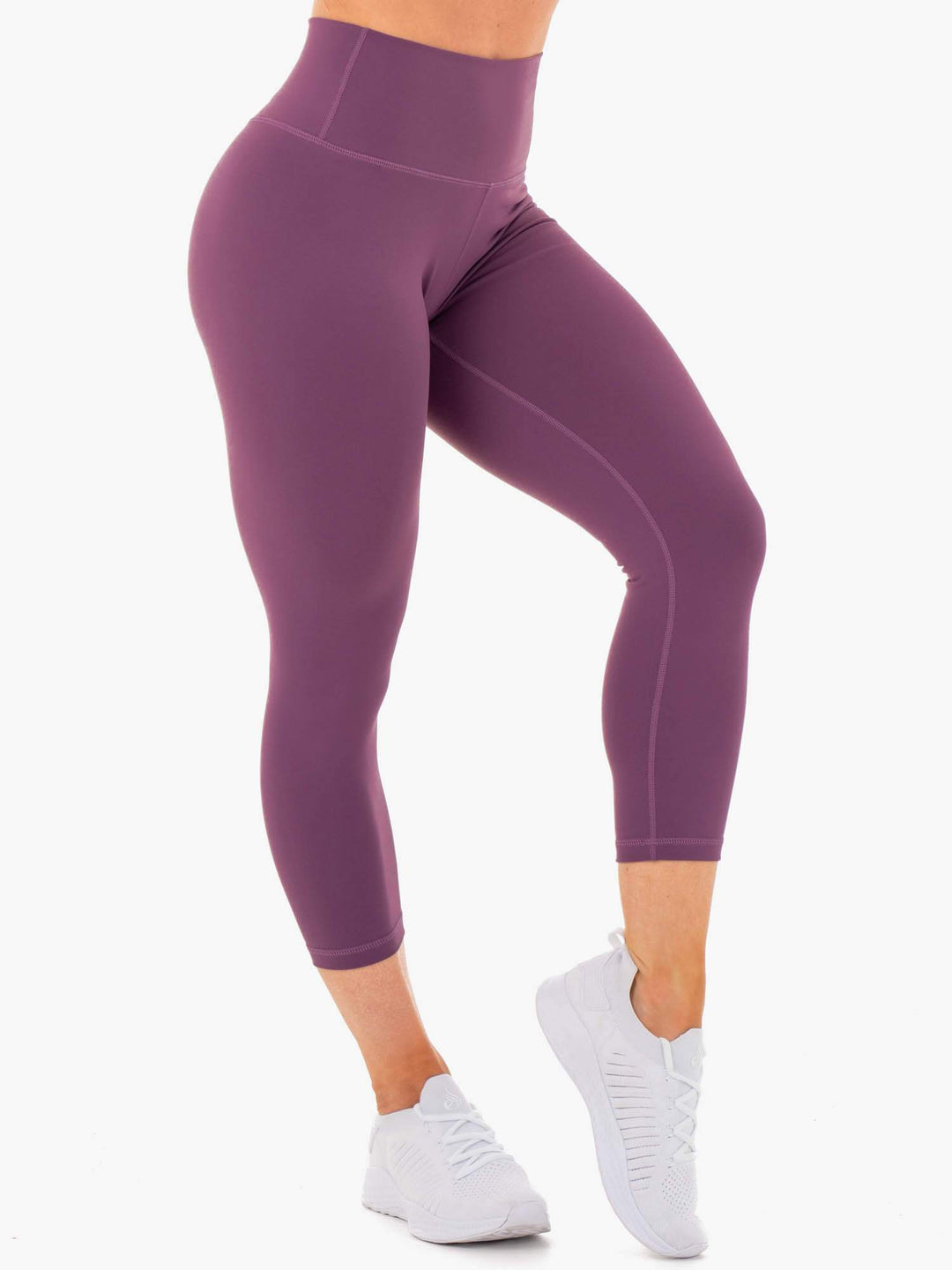 Motion High Waisted 7/8 Leggings - Purple Clothing Ryderwear 