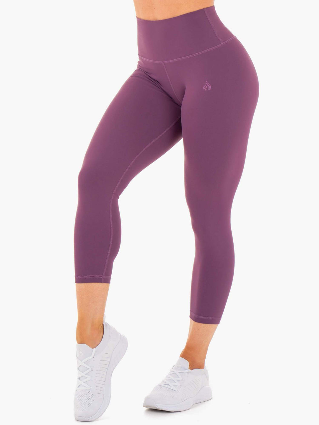 Motion High Waisted 7/8 Leggings - Purple Clothing Ryderwear 