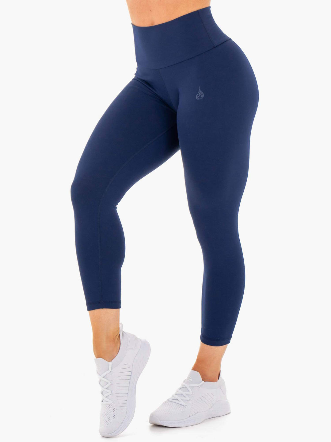 Motion High Waisted 7/8 Scrunch Bum Leggings - Navy Clothing Ryderwear 