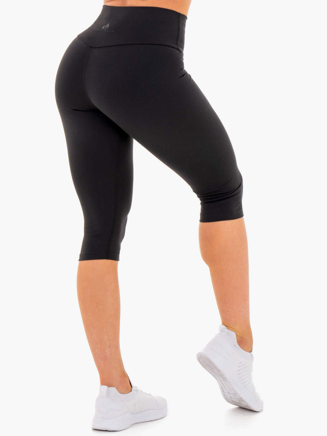 Motion High Waisted Capri Leggings - Black Clothing Ryderwear 