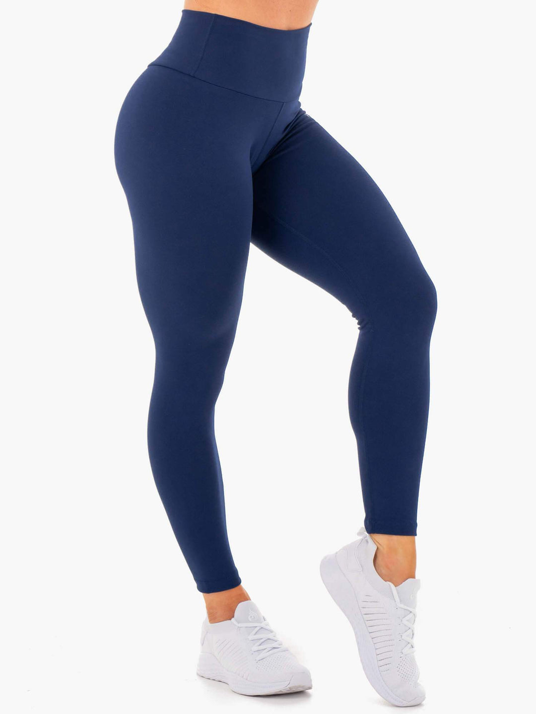 Motion High Waisted Leggings - Navy Clothing Ryderwear 