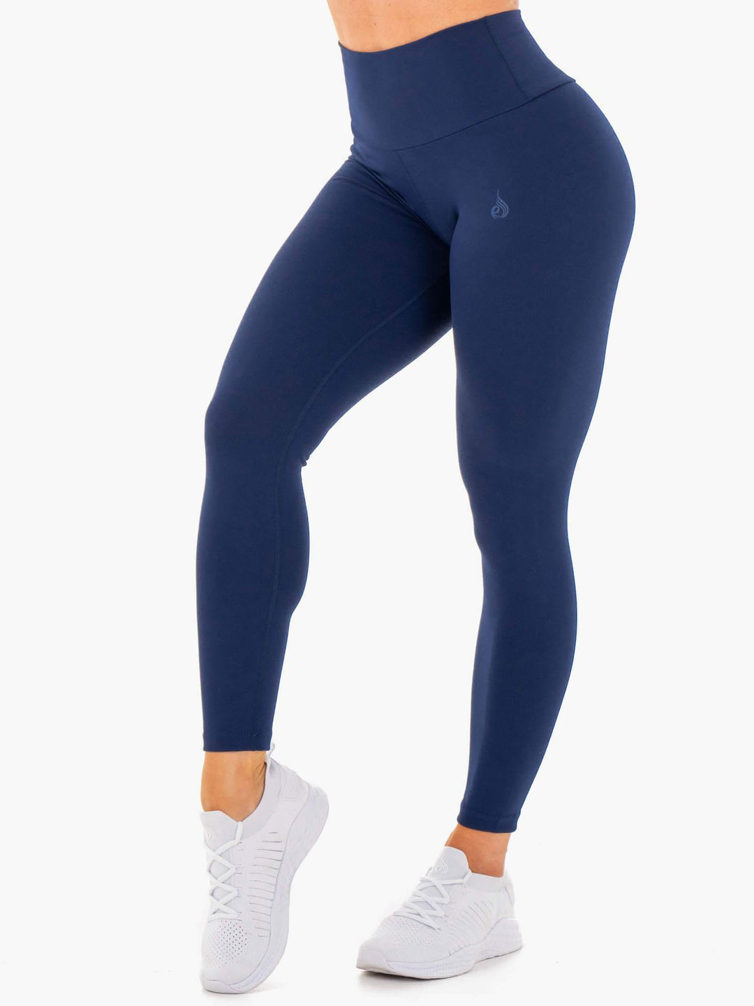 Motion High Waisted Leggings - Navy Clothing Ryderwear 