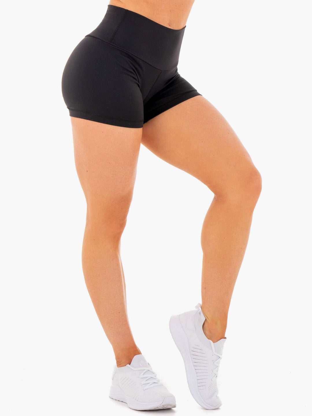 Motion High Waisted Shorts - Black Clothing Ryderwear 