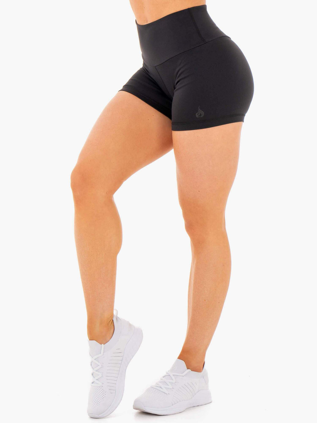 Motion High Waisted Shorts - Black Clothing Ryderwear 