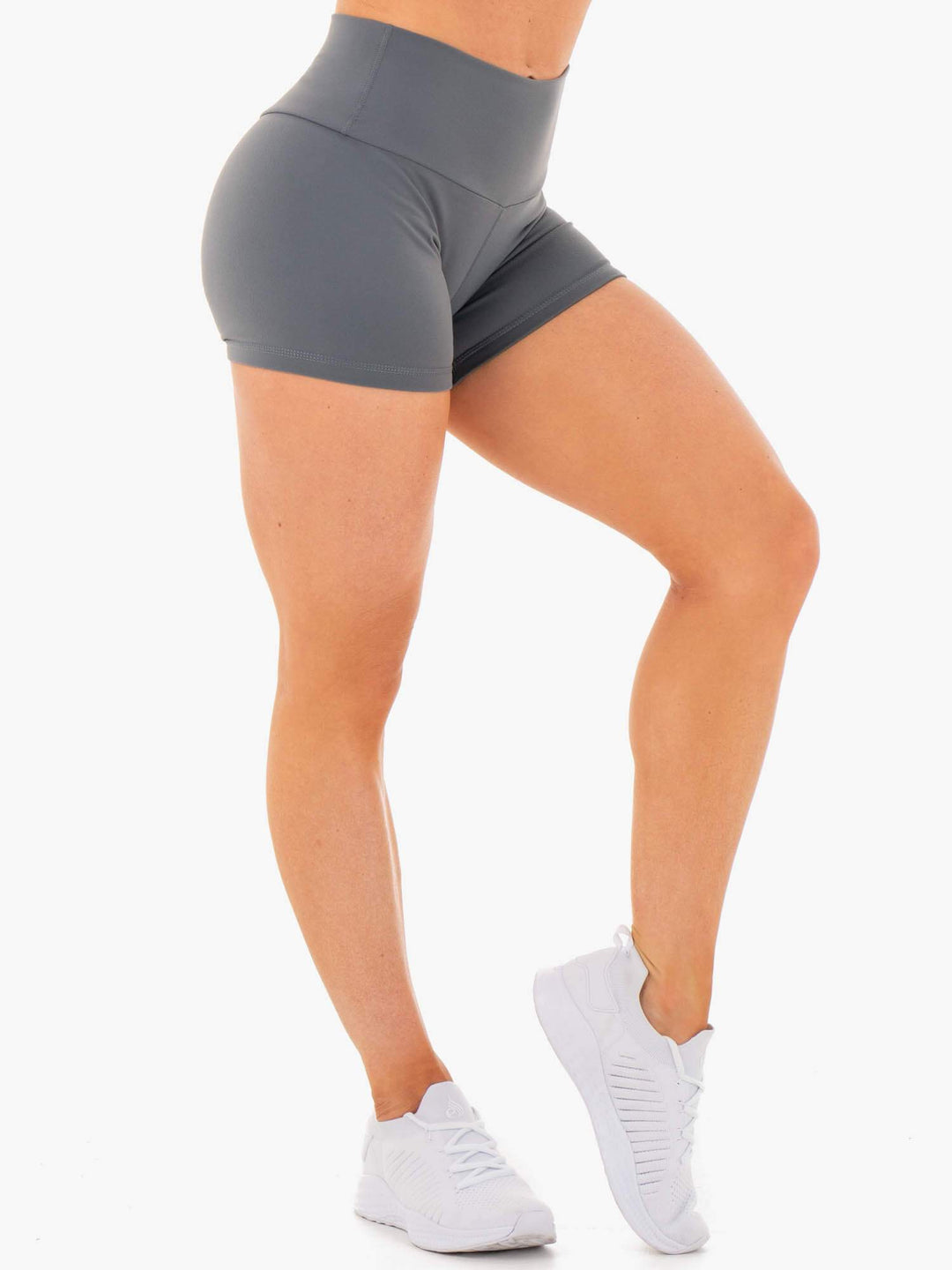 Motion High Waisted Shorts - Charcoal Clothing Ryderwear 