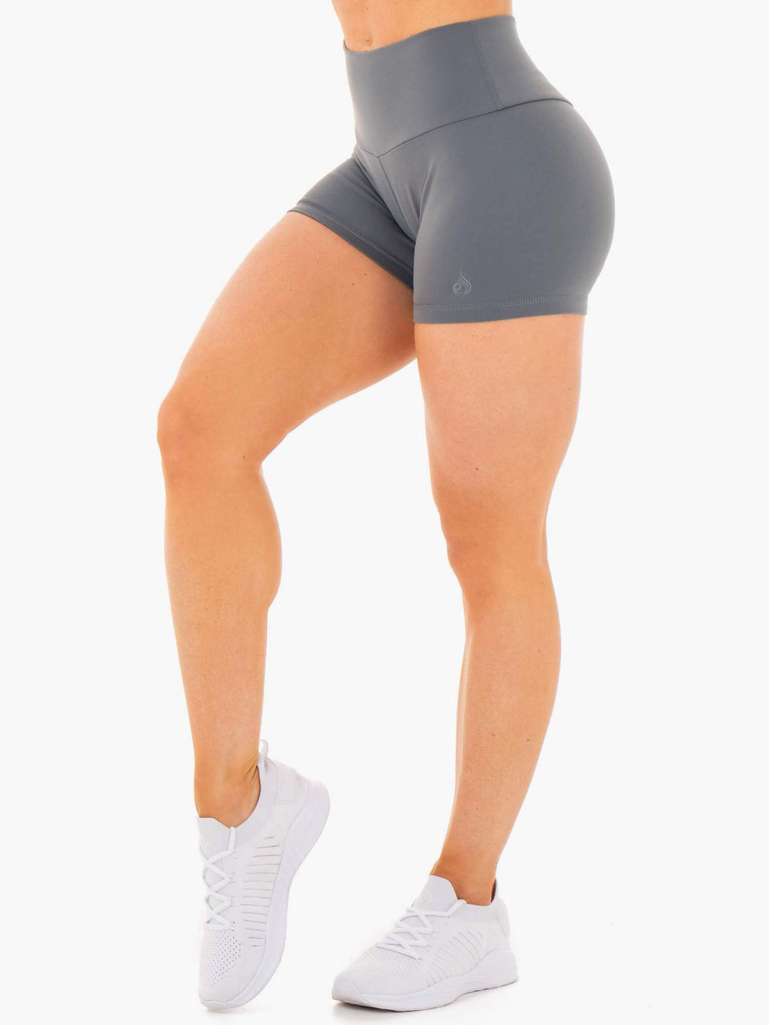 Motion High Waisted Shorts - Charcoal Clothing Ryderwear 