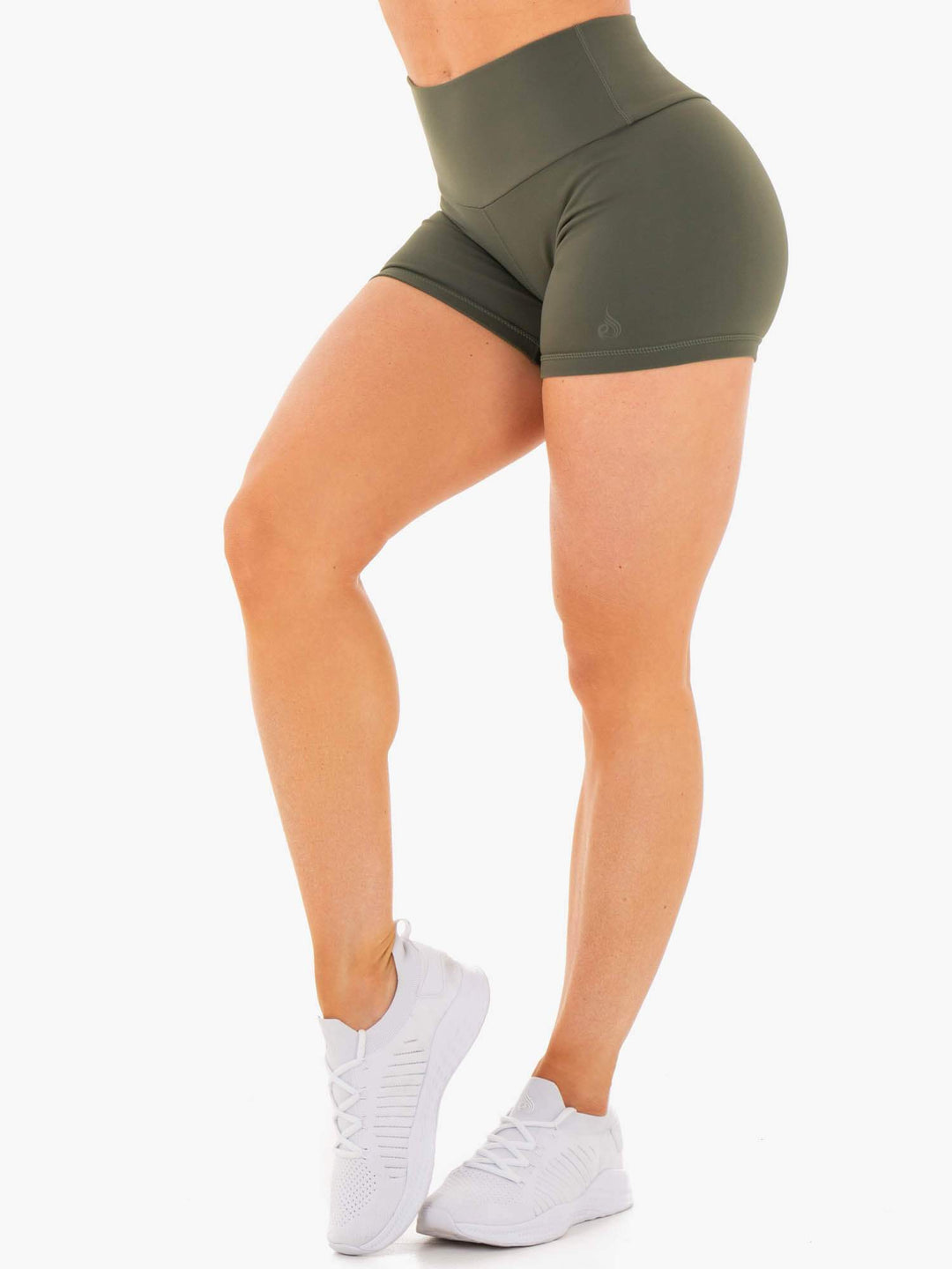 Motion High Waisted Shorts - Khaki Clothing Ryderwear 