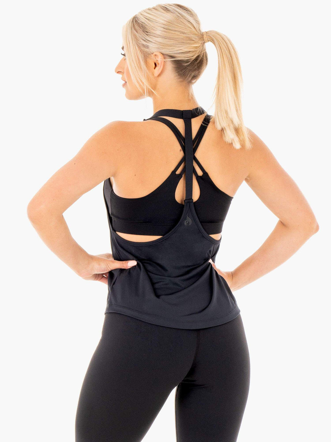 Motion Slinky T-Back - Black Clothing Ryderwear 