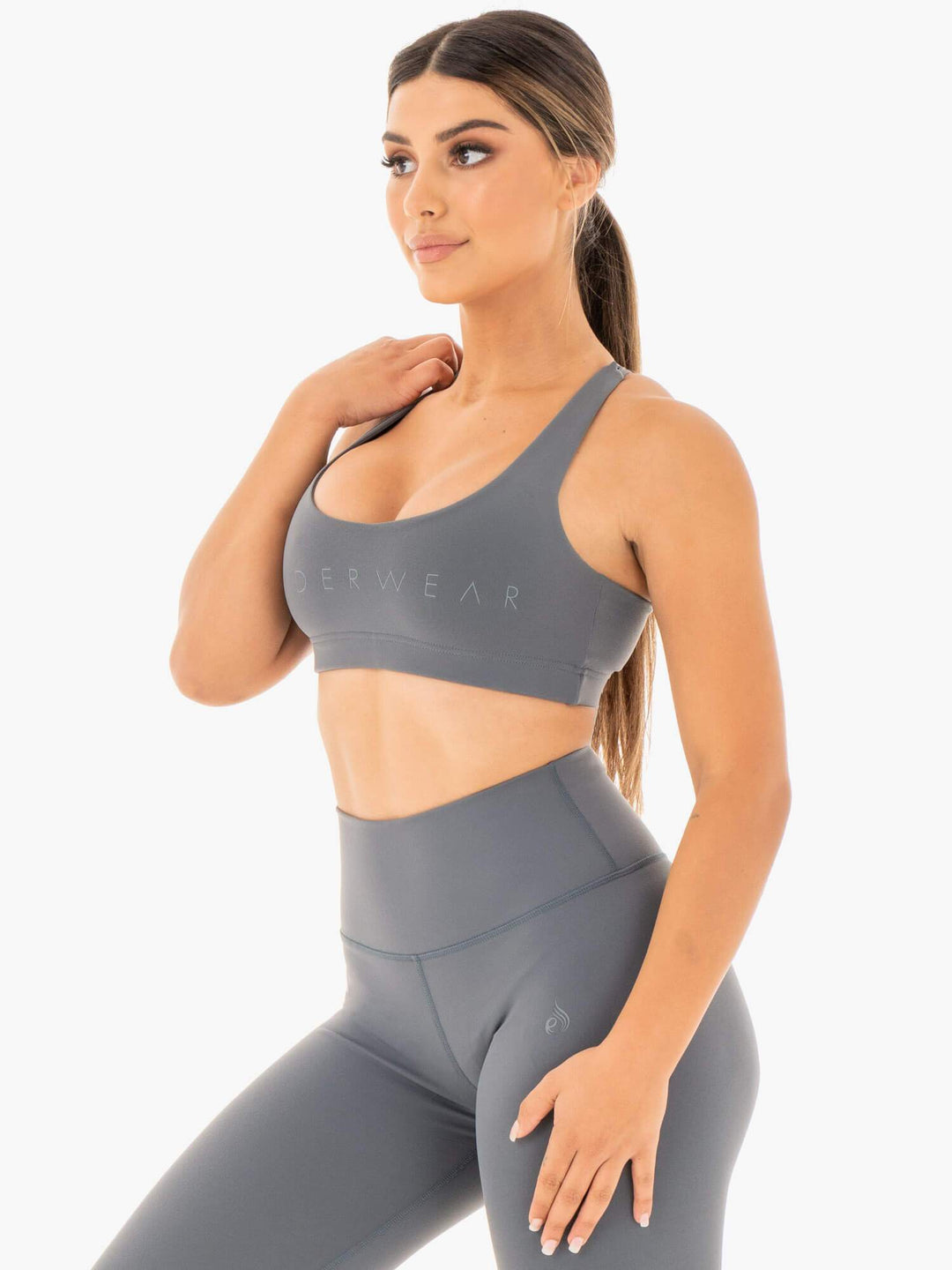 Motion Sports Bra - Charcoal Clothing Ryderwear 