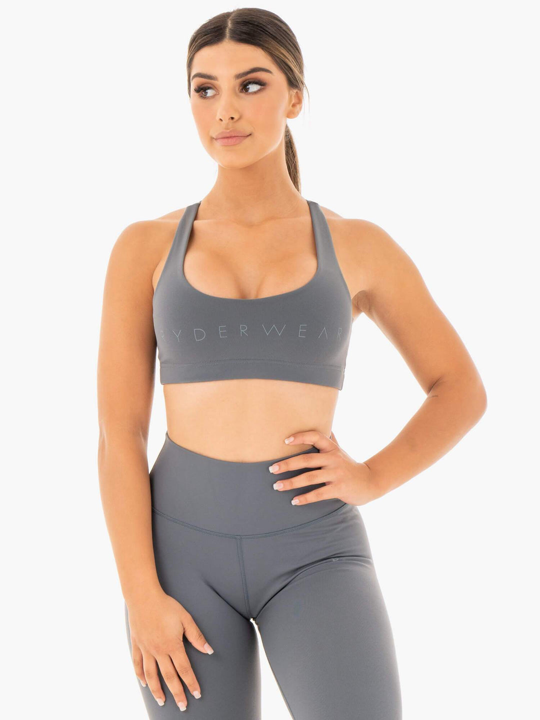 Motion Sports Bra - Charcoal Clothing Ryderwear 