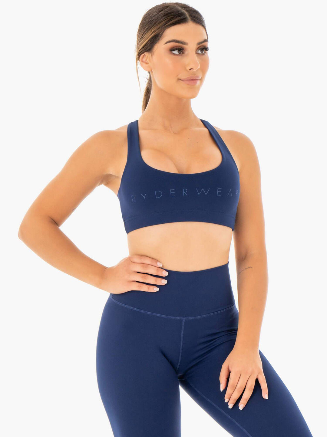 Motion Sports Bra - Navy Clothing Ryderwear 