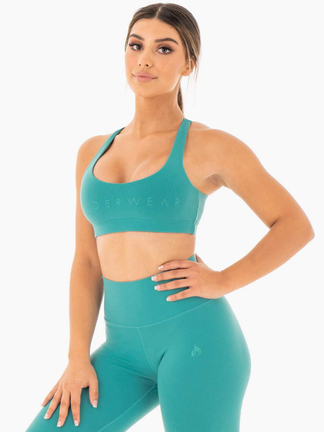 Motion Sports Bra - Teal Clothing Ryderwear 