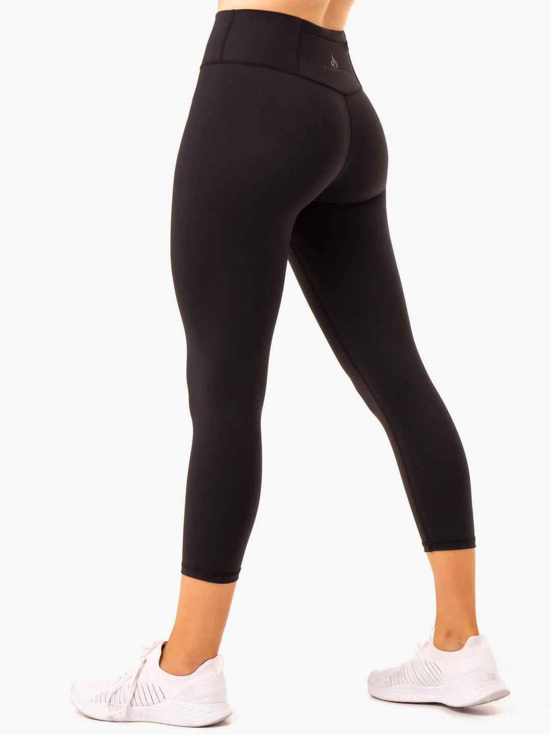 Movement High Waisted 7/8 Pocket Leggings - Black Clothing Ryderwear 