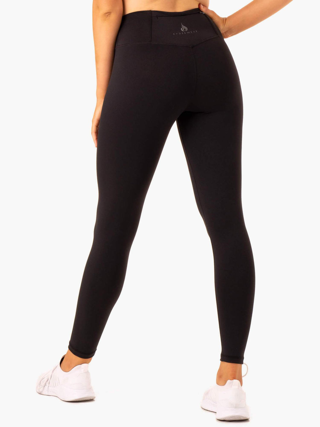 Movement High Waisted Pocket Leggings - Black Clothing Ryderwear 