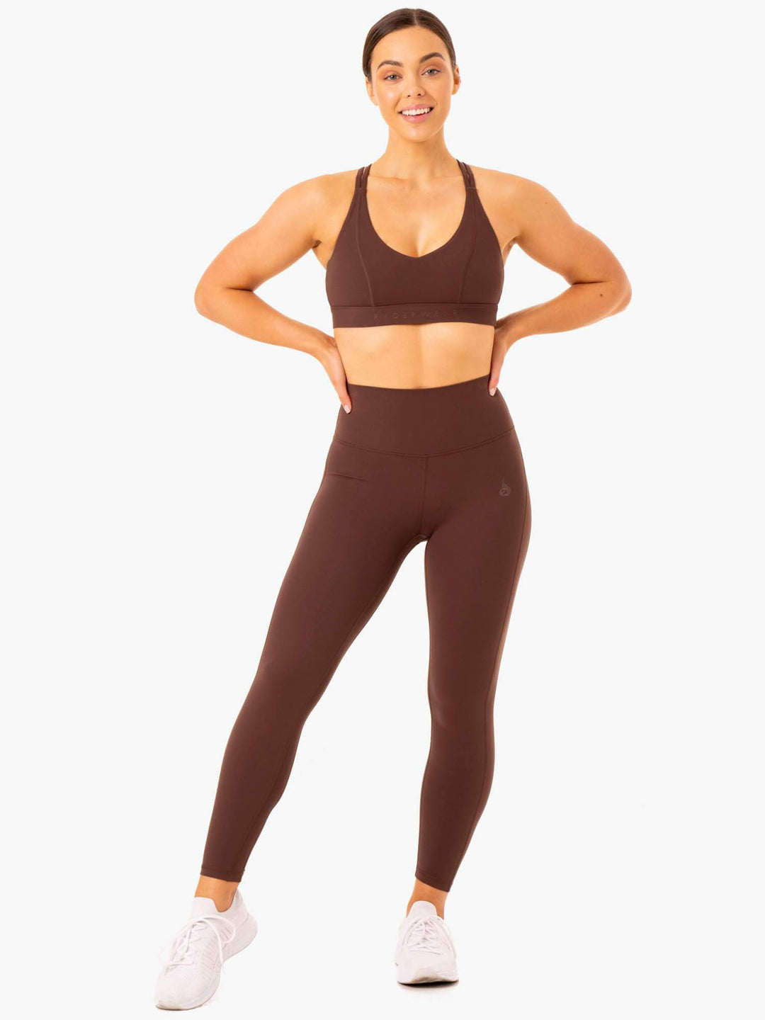 NKD Align Leggings - Chocolate Clothing Ryderwear 