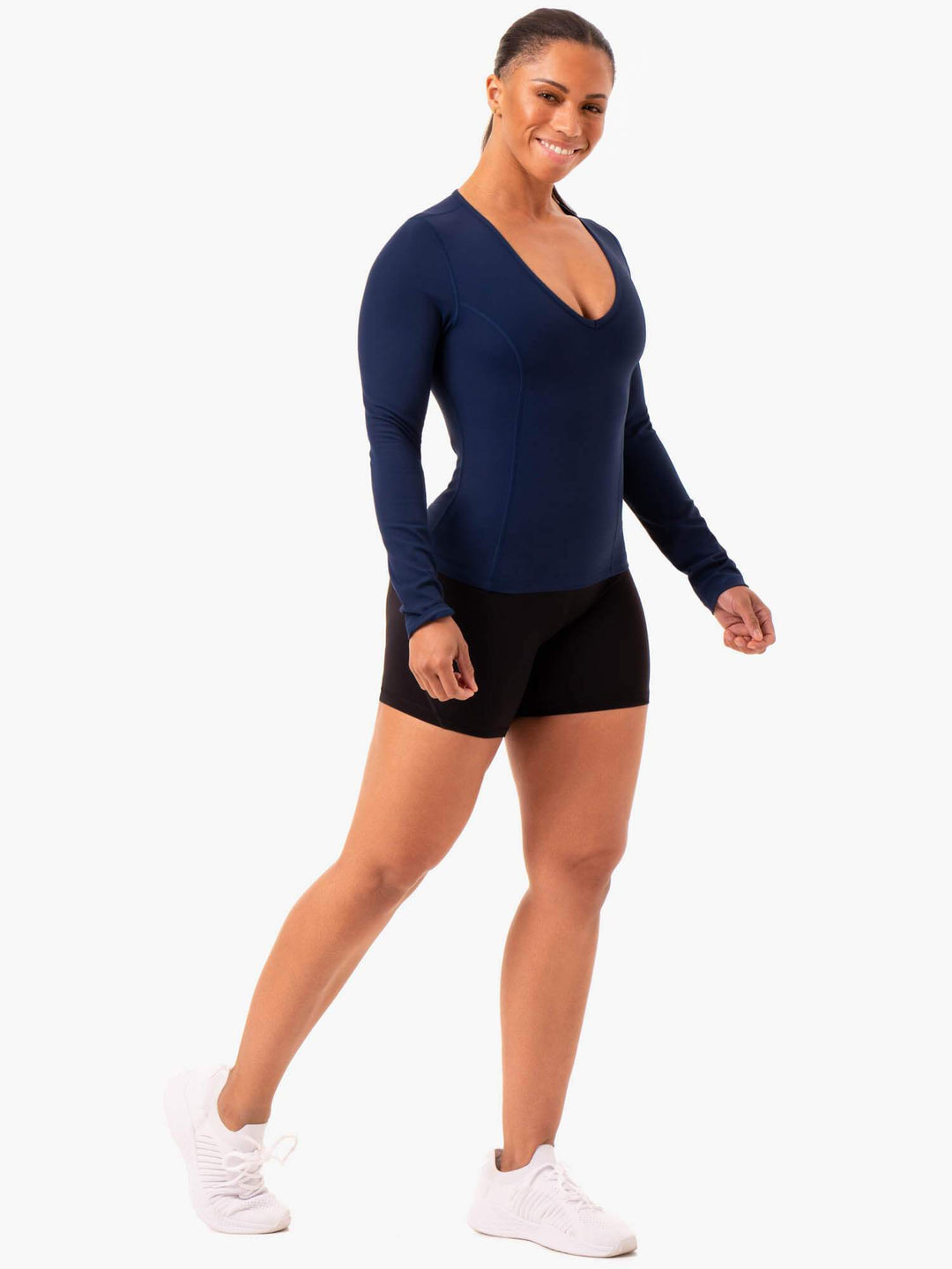 NKD Align Long Sleeve Training Top - Navy Clothing Ryderwear 