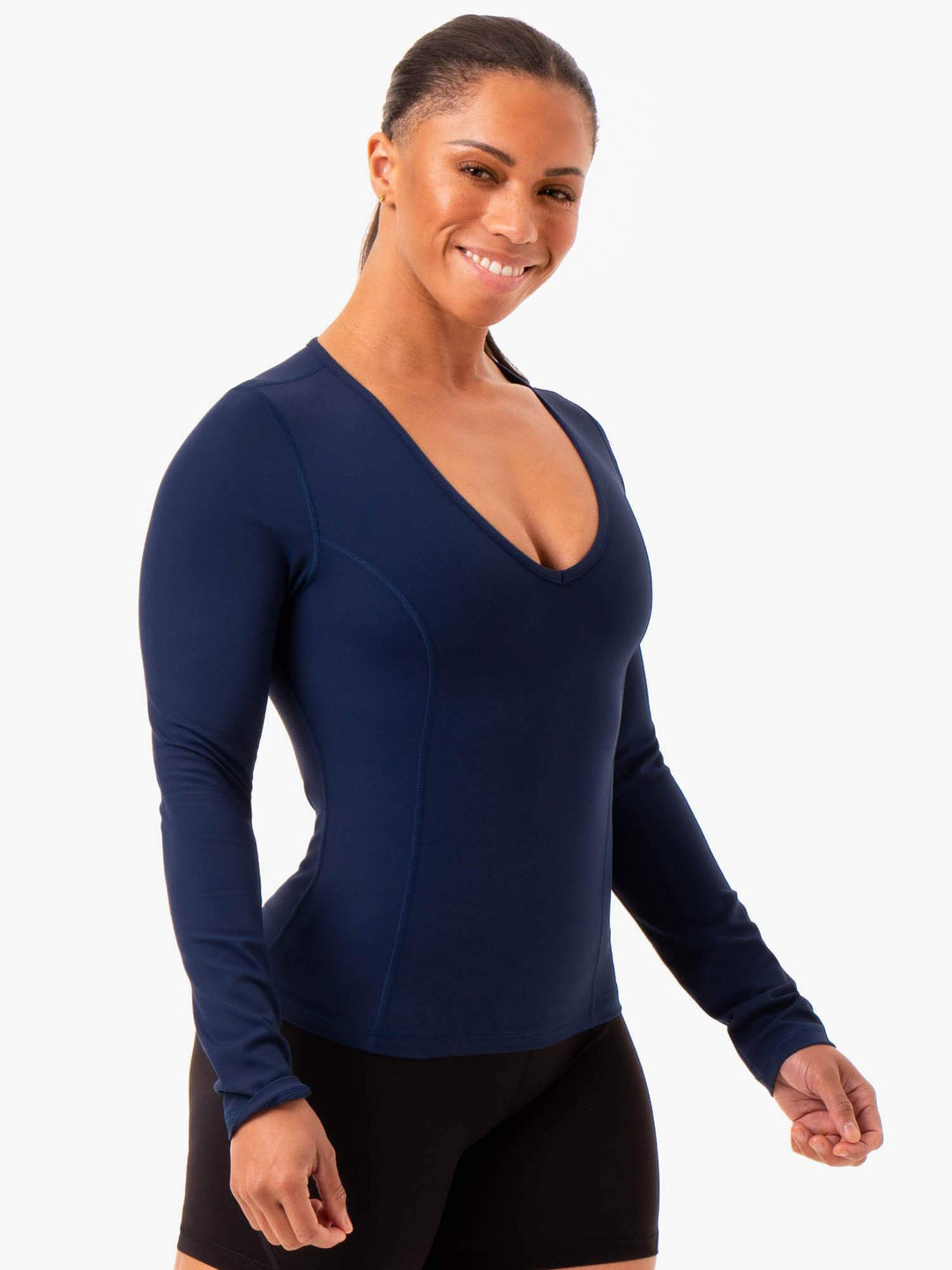 NKD Align Long Sleeve Training Top - Navy Clothing Ryderwear 