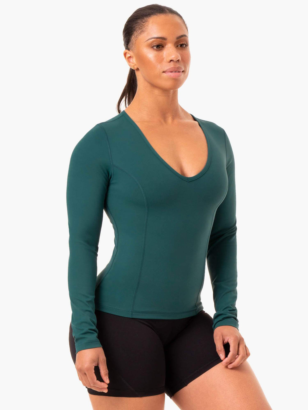 NKD Align Long Sleeve Training Top - Teal Clothing Ryderwear 