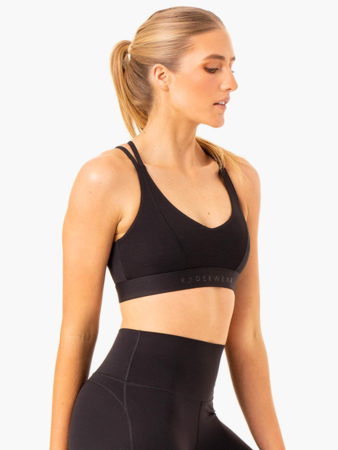 NKD Align Sports Bra - Black Clothing Ryderwear 