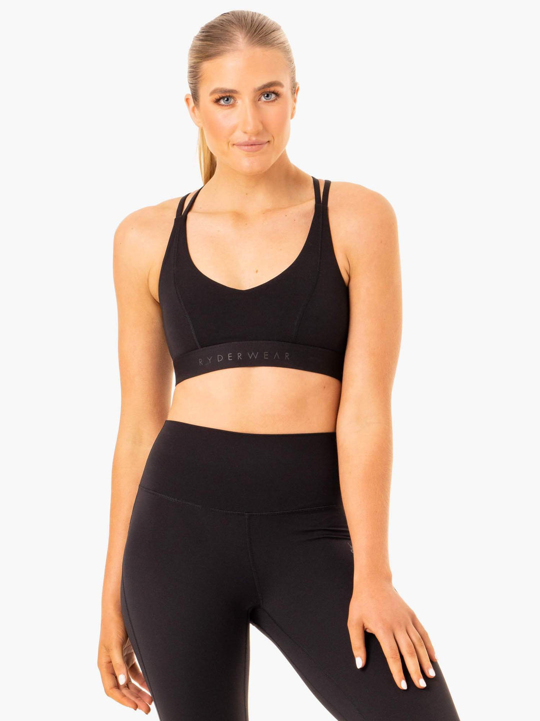 NKD Align Sports Bra - Black Clothing Ryderwear 