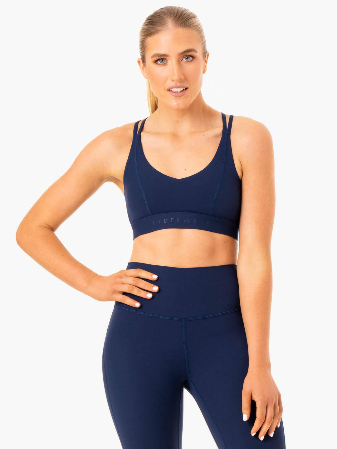 NKD Align Sports Bra - Navy Clothing Ryderwear 