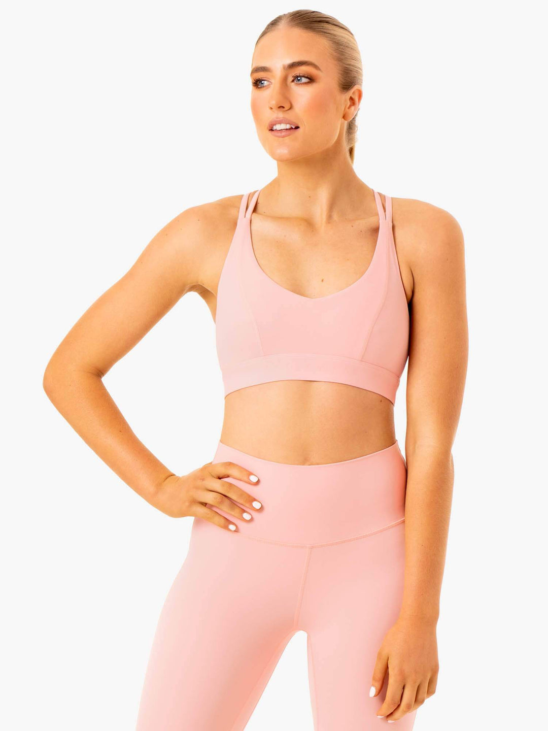 NKD Align Sports Bra - Pink Clothing Ryderwear 