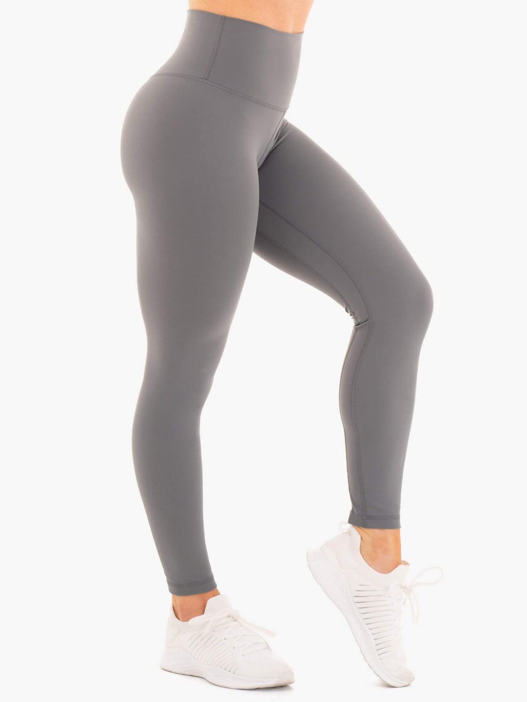 NKD High Waisted Leggings - Charcoal Clothing Ryderwear 