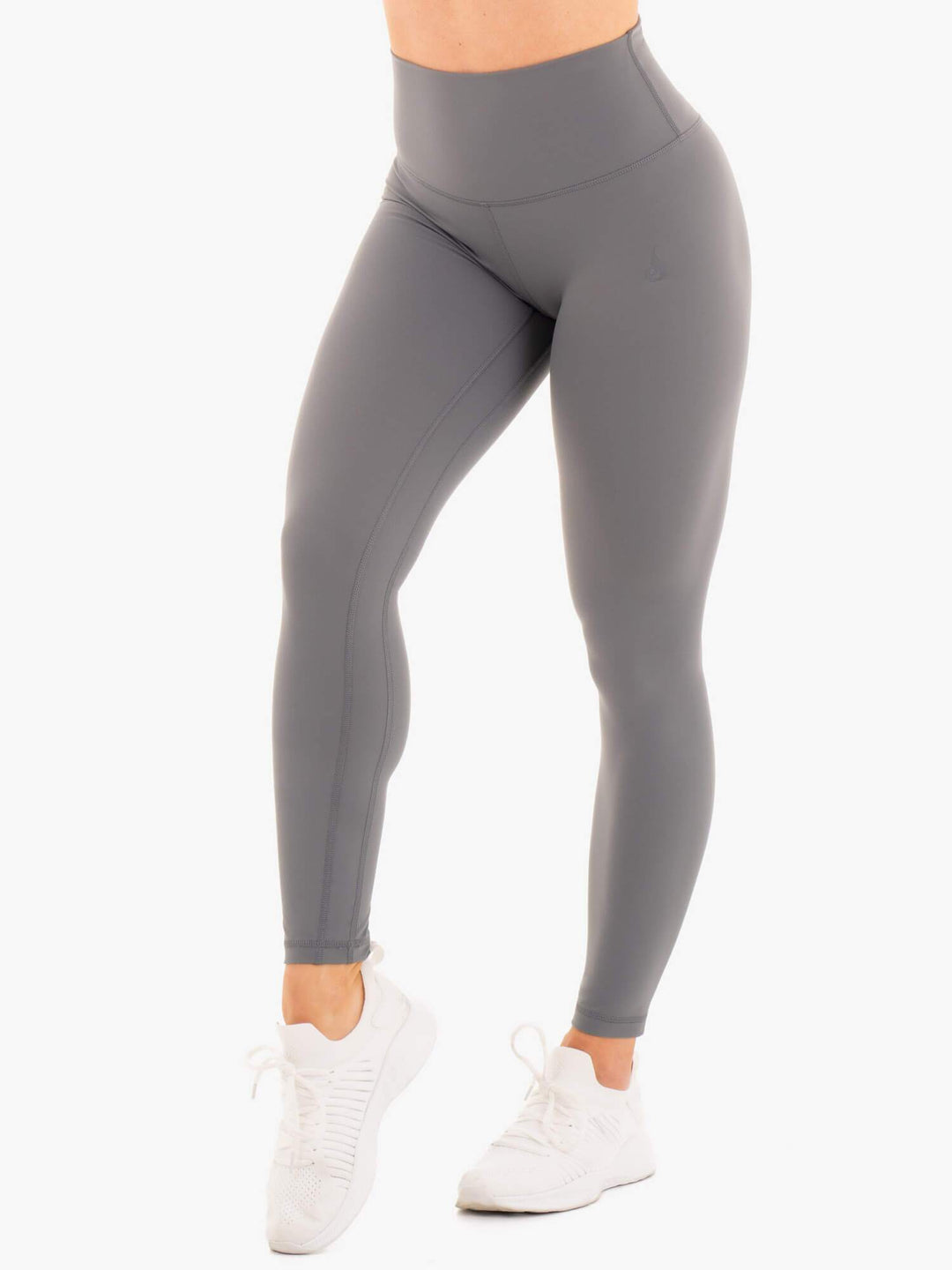 NKD High Waisted Leggings - Charcoal Clothing Ryderwear 