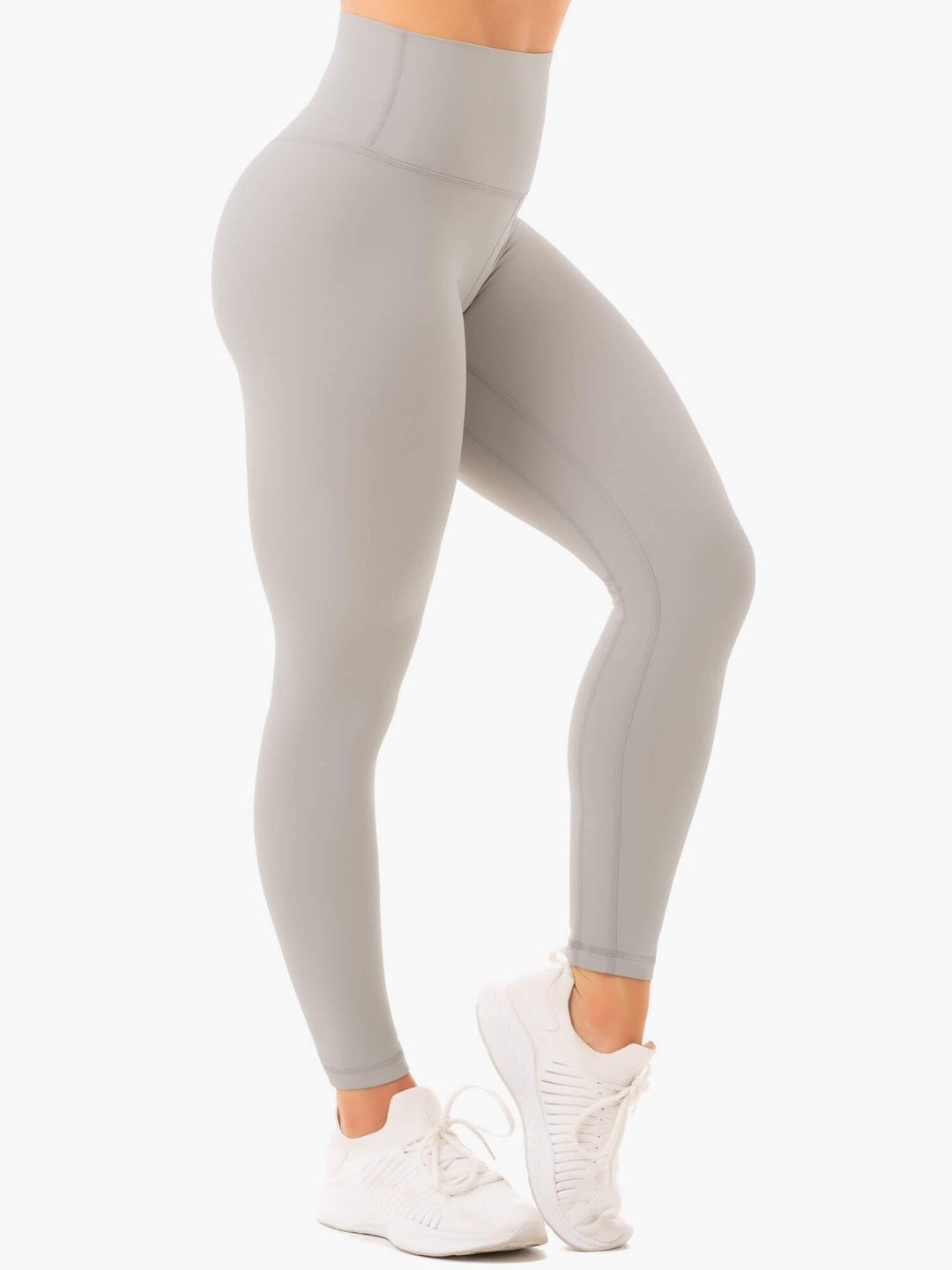 NKD High Waisted Leggings - Grey Clothing Ryderwear 