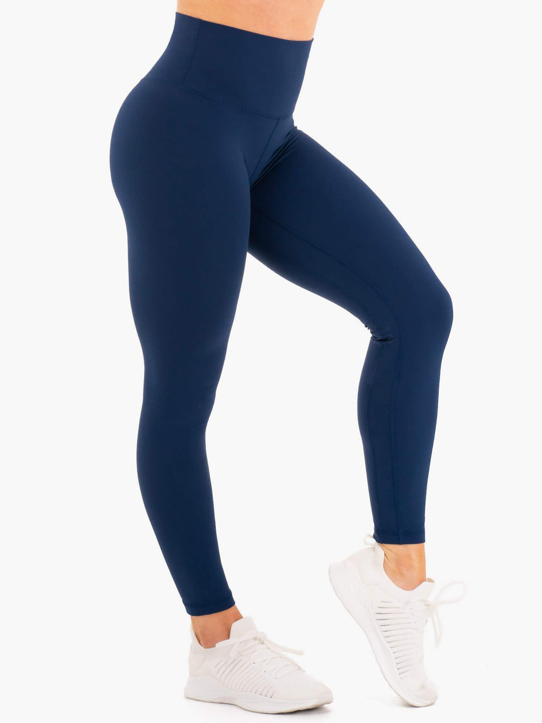 NKD High Waisted Leggings - Navy Clothing Ryderwear 