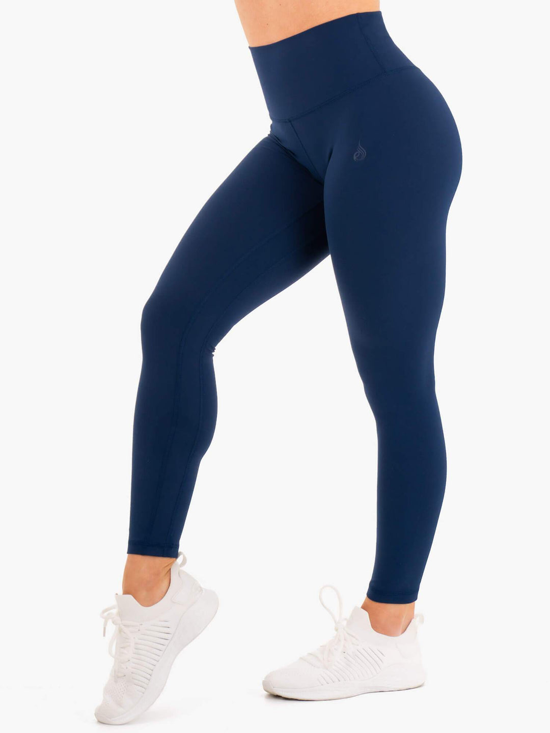 NKD High Waisted Leggings - Navy Clothing Ryderwear 