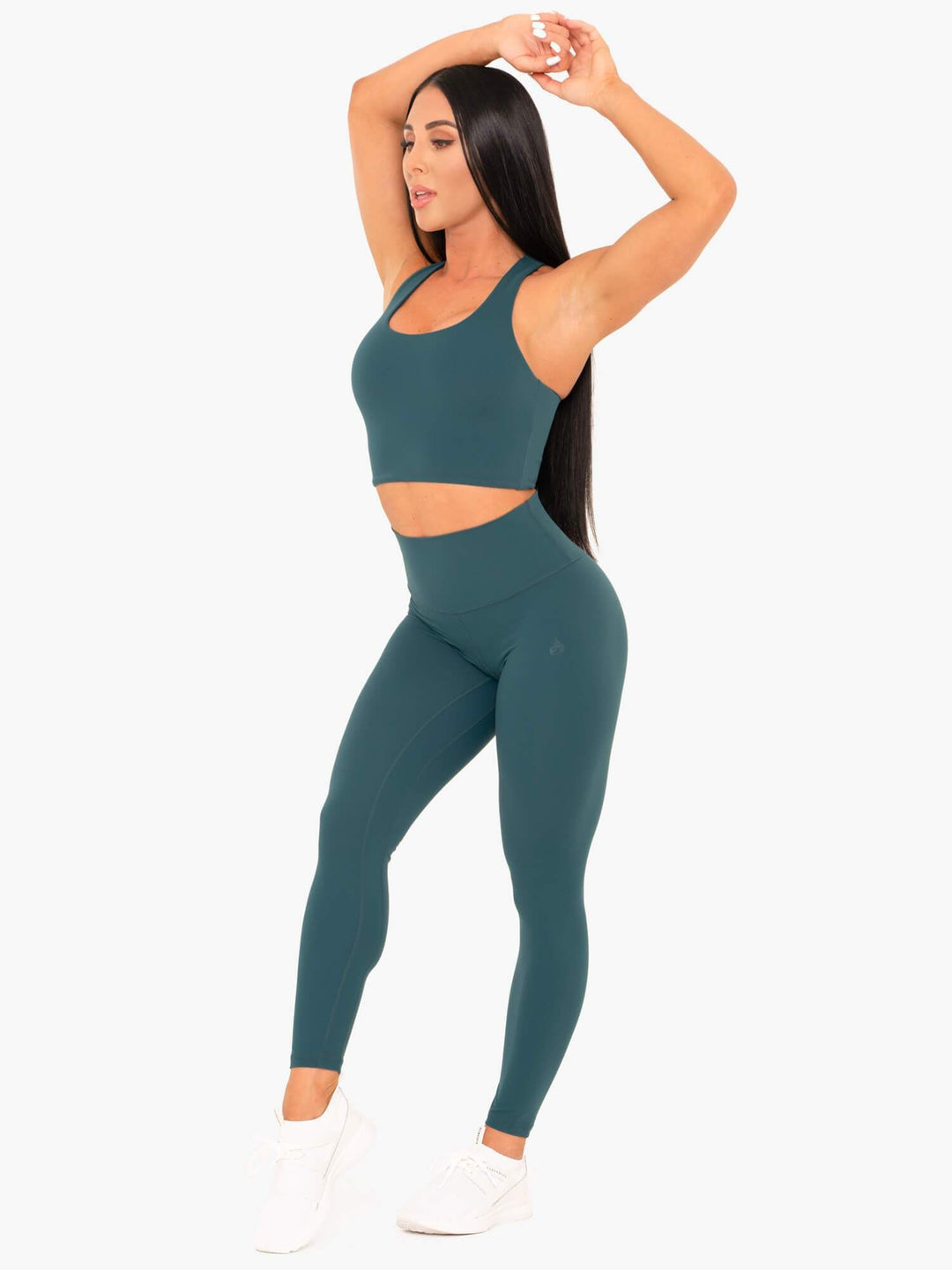 NKD High Waisted Leggings - Teal Clothing Ryderwear 