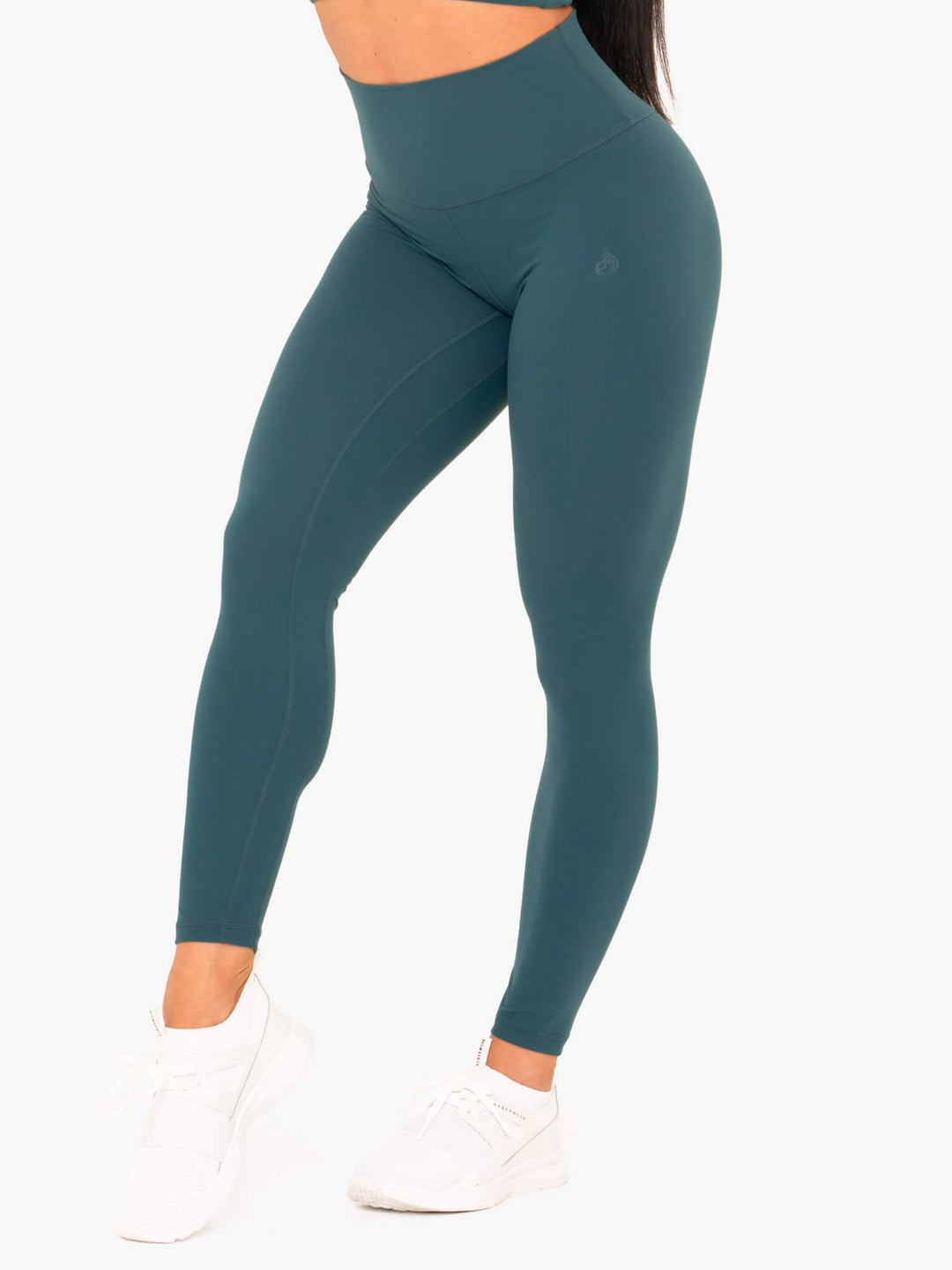 NKD High Waisted Leggings - Teal Clothing Ryderwear 