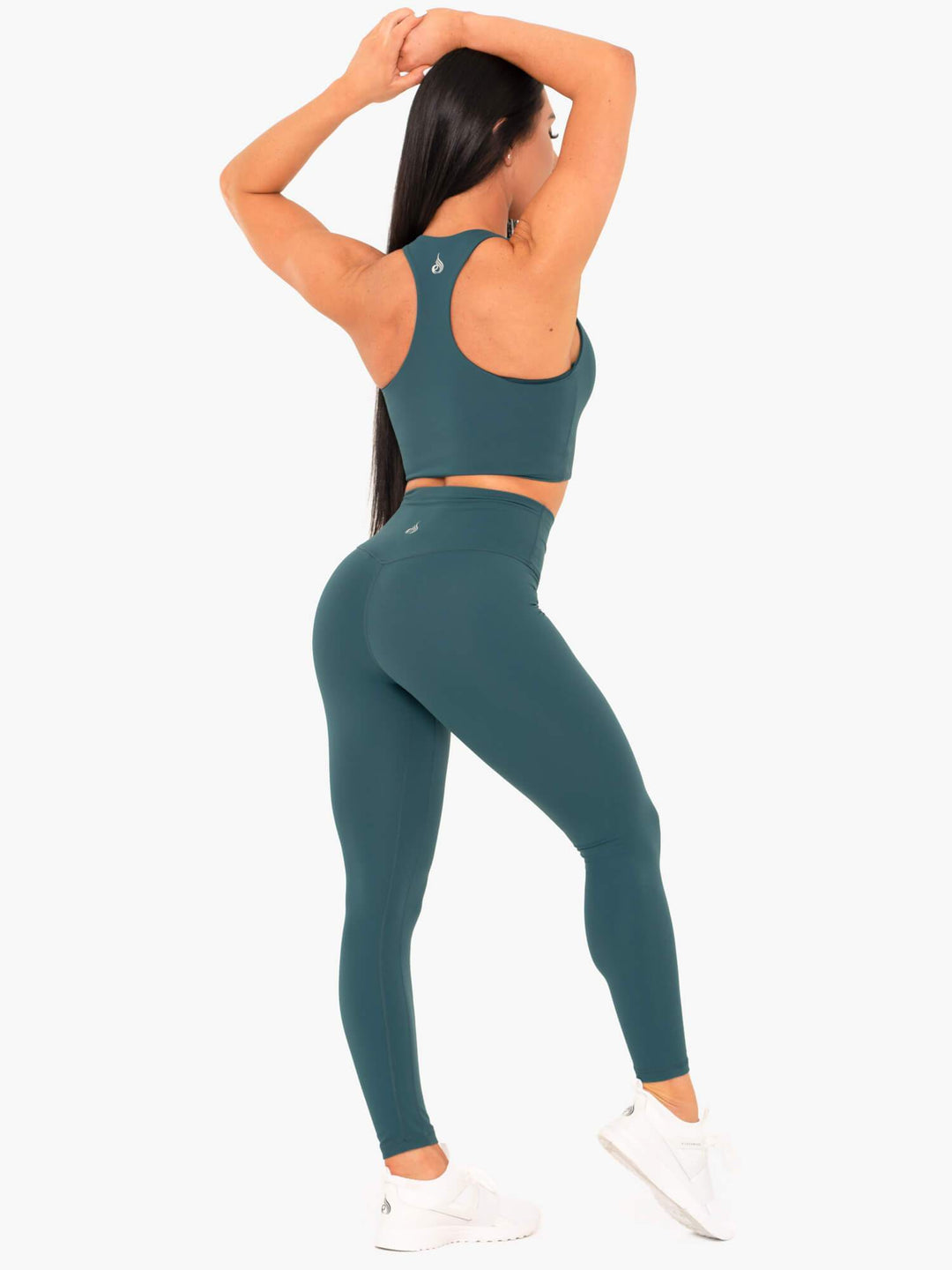 NKD High Waisted Leggings - Teal Clothing Ryderwear 