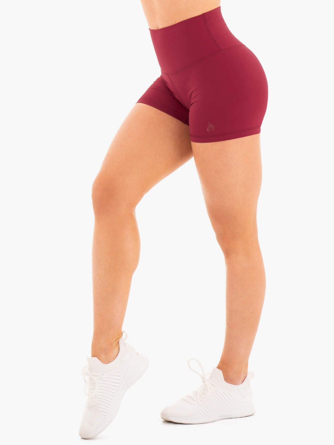 NKD High Waisted Shorts - Berry Red Clothing Ryderwear 