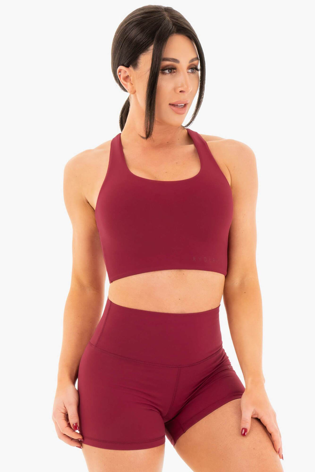 NKD Sports Bra - Berry Red Clothing Ryderwear 